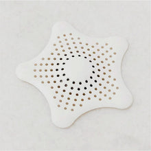 White Silicone Star Shaped Sink Filter Bathroom Hair Catcher Drain Strainers for Basin