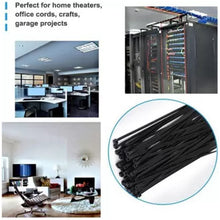 4-inch black nylon cable ties, strong and durable, pack of 100