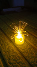 Fiber Optic Light, Mini Color Change LED Table Centerpieces, Light Up Candle, Diwali - Pack of 12